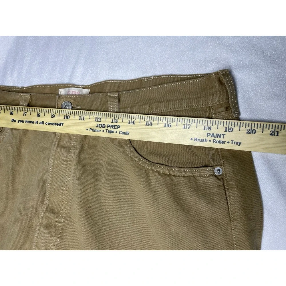 Levis 501 XX Jeans‎ Y2K 38x32 Tan Denim 100% Cotton Button Fly Straight Leg